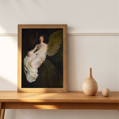 Vintage Angel Art Painting  | Religious Wall Art | Antique O