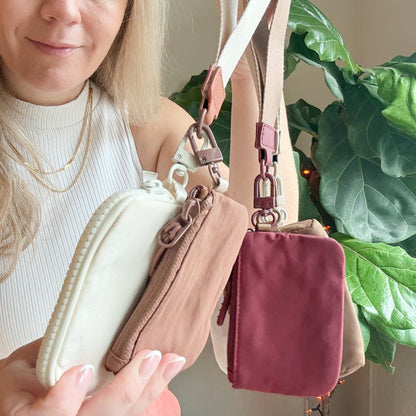 Dual Pouch Wristlet In New Nuetrals
